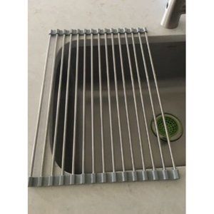 Over The Sink Dish Drying Rack, Roll Up Dish Drying Rack, Foldable Dish Drainer